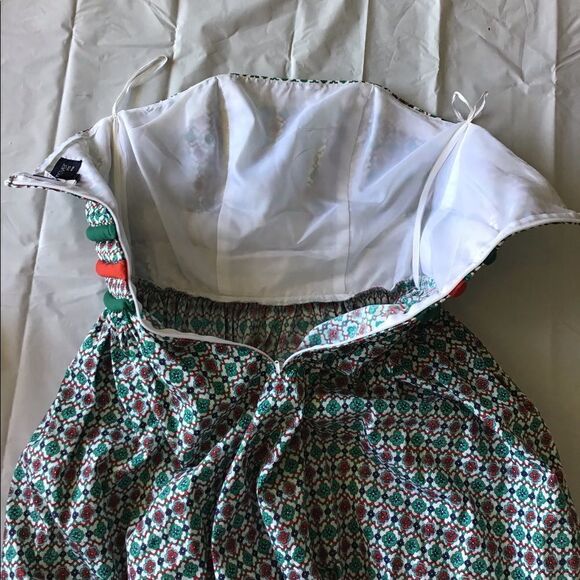 Vintage Kathryn Conover Printed Strapless Mini Dress Vintage Fit & Flare Size 4 - Picture 6 of 10